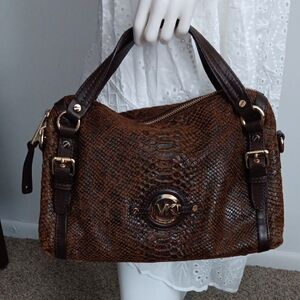 Authentic Michael Kors Brown Satchel Bag